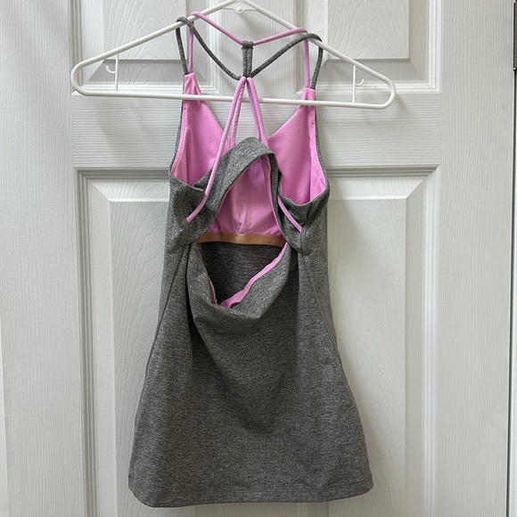 Ivivva Heathered Grey/Pink Strappy Tank - Picture 5 of 12